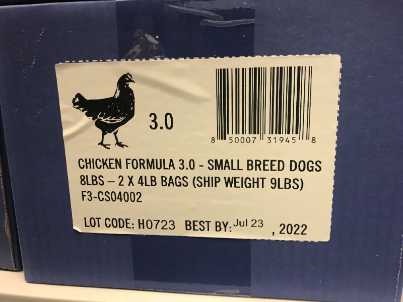 Photo 1 of Coast and Range Chicken Formula 3.0 Small Breed Dogs 8lbs Best By July 23 2022