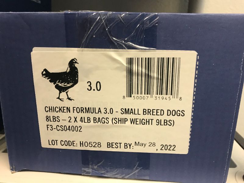 Photo 3 of Coast and Range Chicken Formula 3.0 Small Breed Dogs 8lbs Best By May 28 2022