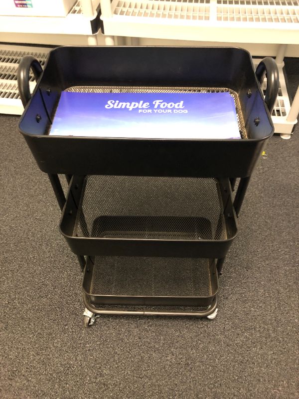 Photo 1 of 3 tier rolling storage cart black