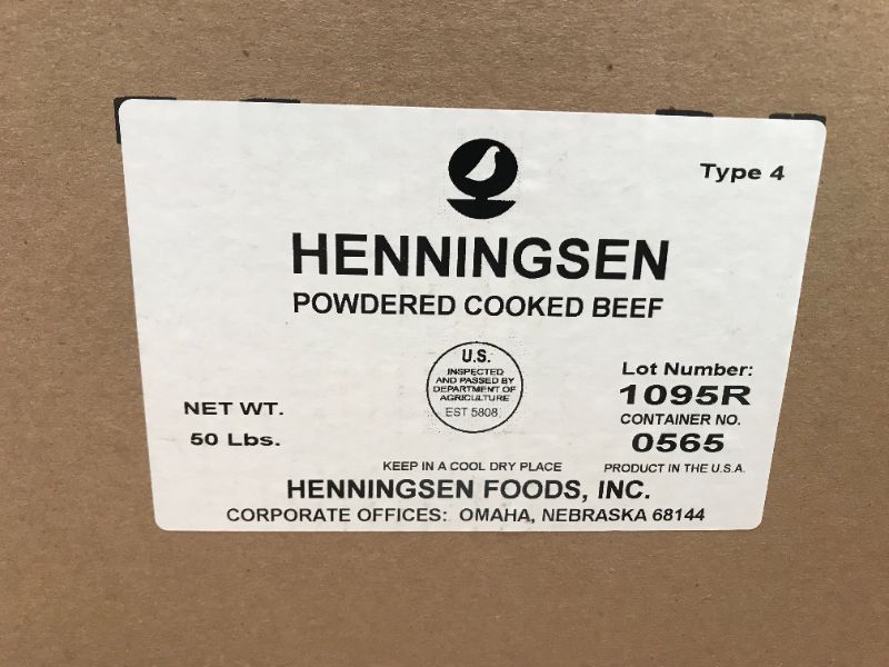 Photo 2 of HENNINGSEN Powdered Cooked Beef Pallet 