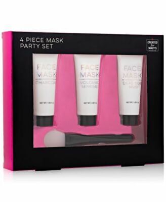 Photo 1 of Face Mask Party Set w/ Silicone Brush, includes
Charcoal, Volcanic Mineral, Dead Sea Mud and silicone applicator
