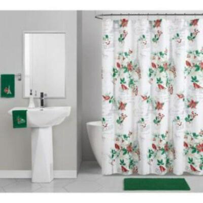 Photo 1 of  VCNY Home HAPPY HOLIDAYS 17-piece Bath Set
Shower curtain, rollerball hooks, rug, soap/lotion pump, 2 hand towels and reusable gift box.