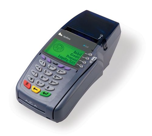 Photo 1 of VeriFone Vx510 LE credit card machine. The compact VeriFone VX510LE credit card machine is specifically designed for the needs of small businesses. Its ATM style interface, large backlit display, ergonomic keys and bold menu prompts, make the VeriFone Vx5