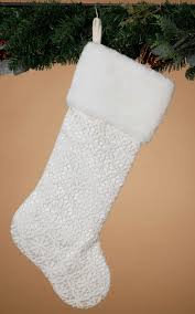 Photo 1 of HOLIDAY LANE Christmas Sequin White Stocking