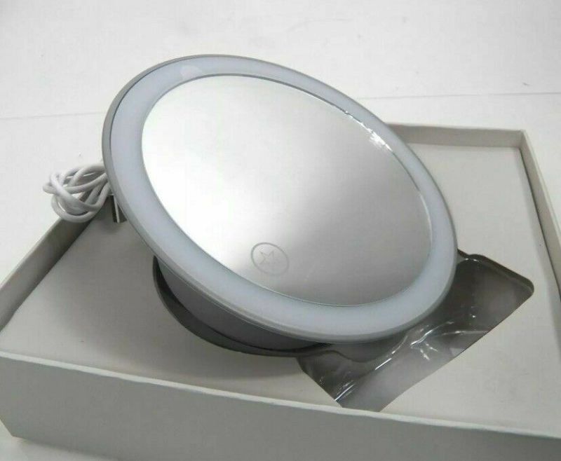 Photo 1 of Shine Bright Light-Up Makeup Mirror Magnetic Base USB Rechargeable Grey