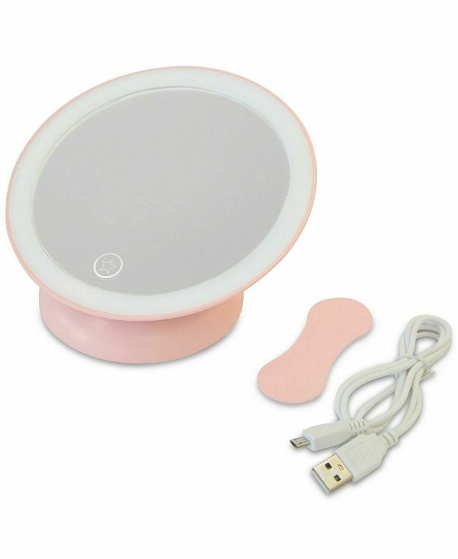 Photo 1 of Shine Bright Light-Up Makeup Mirror Magnetic Base USB Rechargeable pink