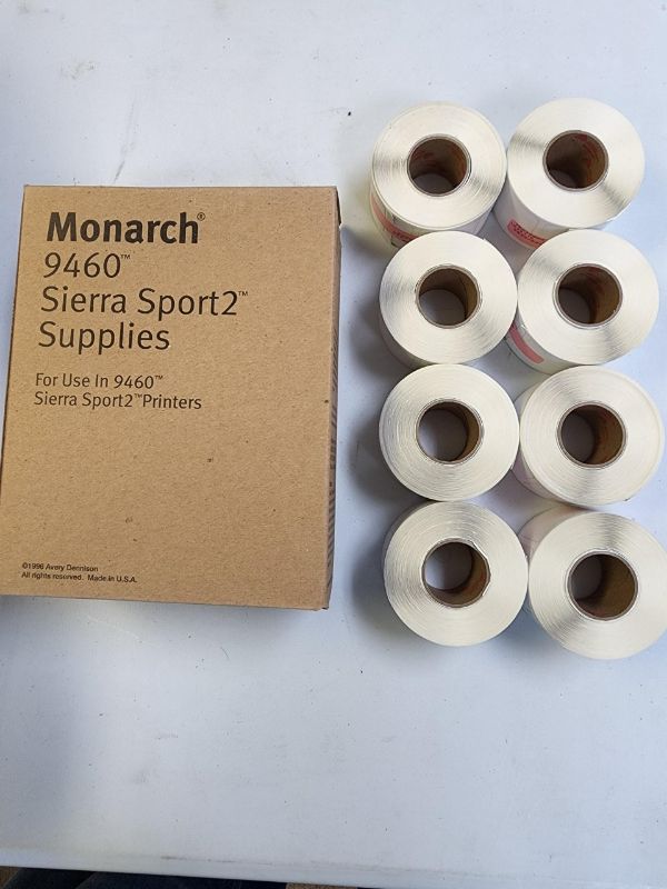 Photo 1 of Monarch 9460 Sierra sport2 supplies labels for use in 9460 sierra sport2 printers 1 1/4" x 1" label size AVERY