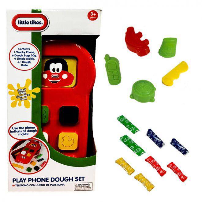 Photo 1 of Little Tikes Play Phone Dough Set The set includes: 1 chunky phone, 6 dough bags 20g, molds and plastic knife