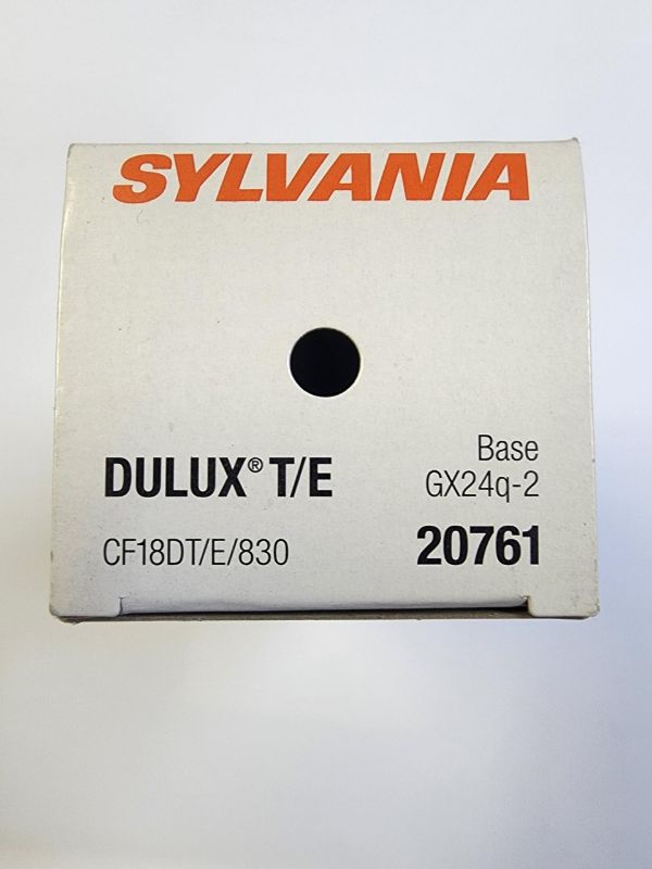 Photo 5 of Sylvania DuluxeT/E Compact Fluorescent Light Bulb.CF18Dt/E/830. 1200 lumens 18 watt 