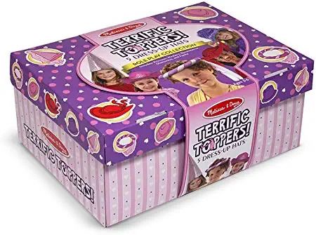 Photo 1 of Melissa &  Doug Terrific Toppers! Dress-Up Hats Role Play Costume Collection -
5 girls  dress-up hats: princess, western, renaissance, glamorous, and funky lavender fuzz