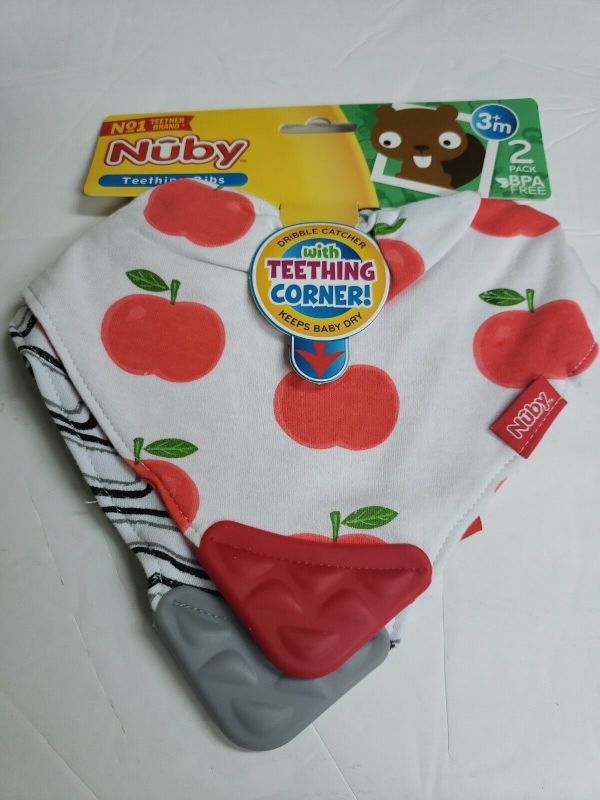 Photo 1 of Nuby™ Teething Bandana Bibs 2-pack 