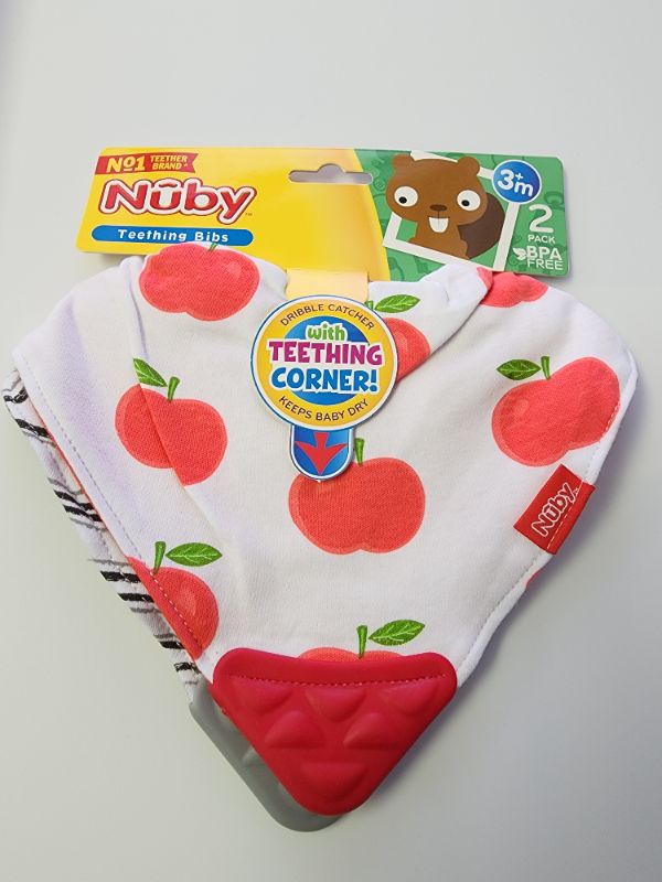 Photo 1 of Nuby™ Teething Bandana Bibs 2-pack 