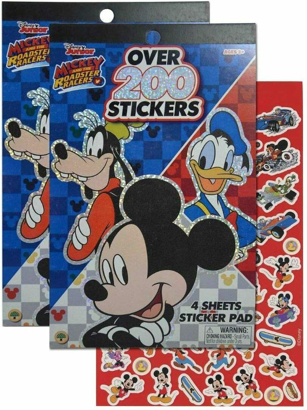 Photo 1 of Mickey Mouse and the Roadster Racers 4 Sheet Holographic Foil Stickers Pads (2pc Set) 