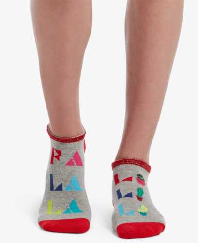Photo 2 of Designer Brand HUE womens Footsie Ankle Sock Gift Box Set 2 Pair Pack Fa La La