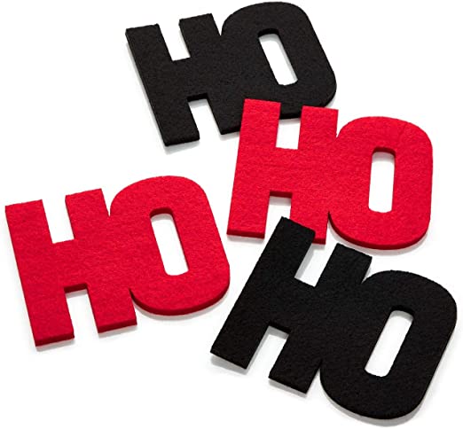 Photo 1 of Ho Ho Set of 4 Red/Black Holiday Coasters
