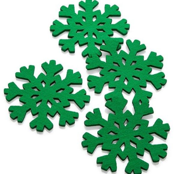 Photo 1 of THE CELLAR SET OF 4 SNOWFLAKE COASTER GREEN