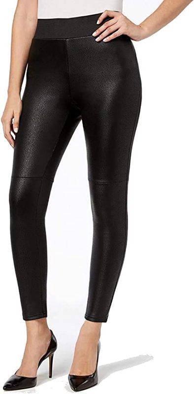 Photo 1 of INC International Concepts Shaping Pebble-Texture Faux-Leather Smoothing Leggings SIZE XS