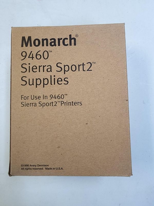 Photo 2 of Monarch Labels sierra sport2 supplies. For use in 9460 sierra Sport Printers  Avery
