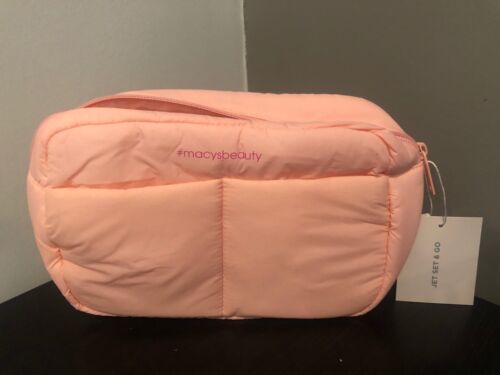 Photo 1 of Macy's Beauty Impulse Beauty Collection Pink Cosmetic Bag. Pink Travel Cosmetic Bag 
Super Soft Shell - 2 Exterior Slip Pockets - 1 Exterior Zip Pocket - Interior Mesh Divided Pocket
9.5" L x 6"H x 3"D - New With Tags