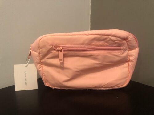 Photo 4 of Macy's Beauty Impulse Beauty Collection Pink Cosmetic Bag. Pink Travel Cosmetic Bag 
Super Soft Shell - 2 Exterior Slip Pockets - 1 Exterior Zip Pocket - Interior Mesh Divided Pocket
9.5" L x 6"H x 3"D - New With Tags