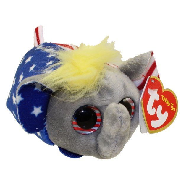 Photo 1 of Limited Edition 2016 TY Beanie Boos - Teeny Tys Stackable Plush - VOTE REPUBLICAN the Elephant (3.5 inch)