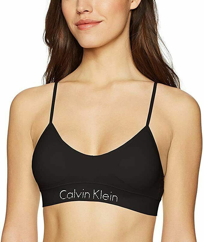 Photo 1 of Calvin Klein Horizon Seamless Bralette Bra Qf5297 Black - Size XS. Material Nylon
