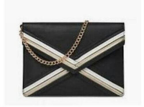 Photo 4 of Nine West Convertible Khali Mini Shoulder Bag/Black Crossbody. Nine Wests crossbody delivers chic, on-trend style in faux leather and a chain-link strap. Small sized bag; 9-3/4W x 7H x 1/2D