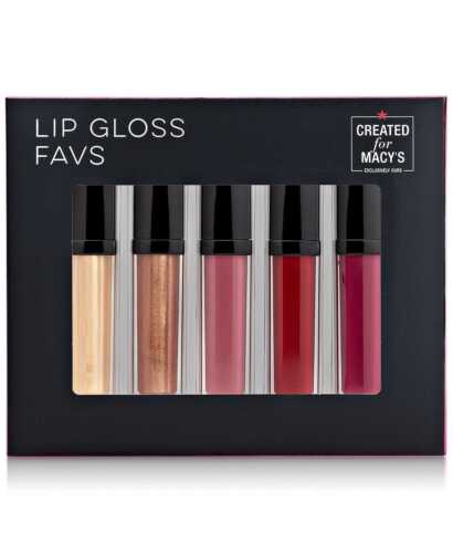 Photo 1 of By Macy's Lip Gloss 5 Piece Set Gold Bronze Berry Rose Shades Favorite Shimmers & Creamies