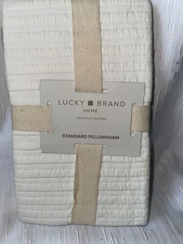 Photo 2 of Lucky Brand Ribbed Matelasse King Pillow Sham White