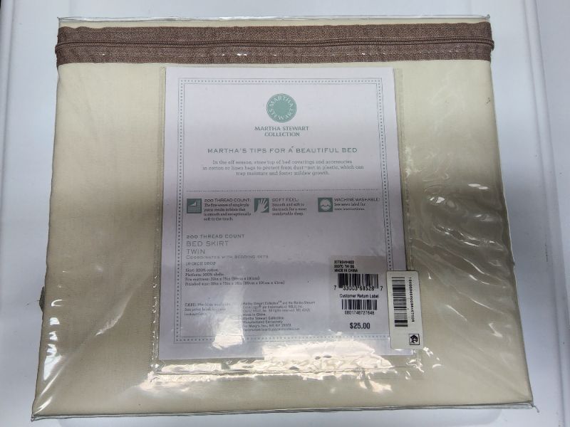 Photo 2 of Martha Stewart Collection 200 Thread Count Cotton Full Bedskirt Bedding