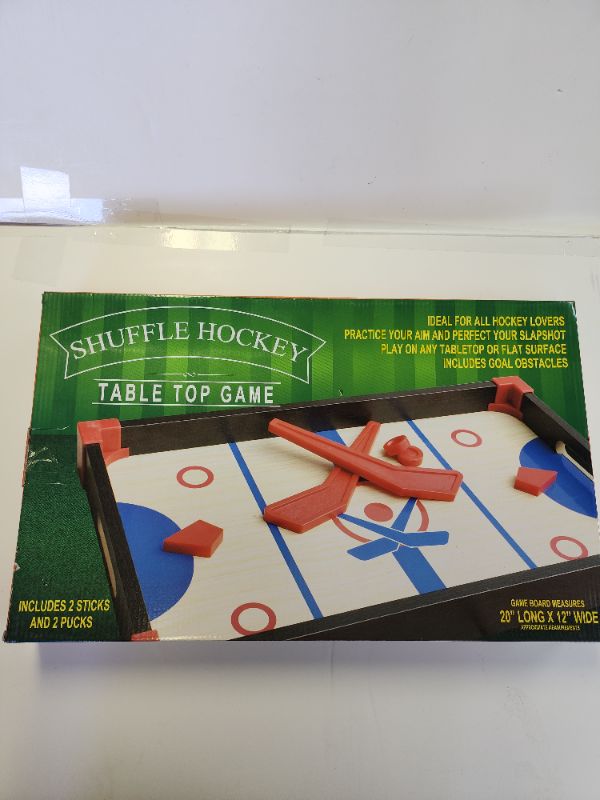 Photo 1 of 20" Table Top Shuffle Hockey Game with Pucks & Sticks Included