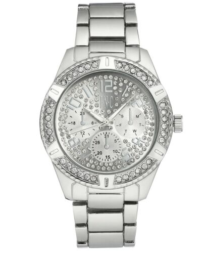 Photo 1 of I.N.C. By Macy's Men's 44mm Silver Tone Dial with Crystals Link Bracelet Wrist Watch