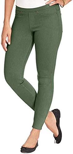 Photo 1 of HUE Women's Original Denim Leggings, Shadow Olive (Medium)