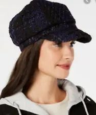 Photo 1 of Inc International Concepts Women's Navy Blue Tweed Knit One Size Newsboy Cap