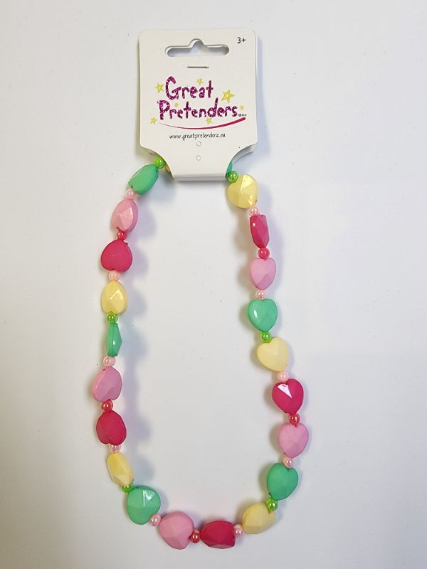 Photo 1 of Great Pretenders heart necklace. Fun and colorful necklace that is sure to catch attention.