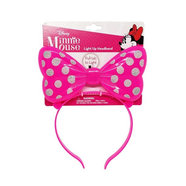 Photo 2 of Disney Minnie Mouse Light Up Headband with Bow, Pink