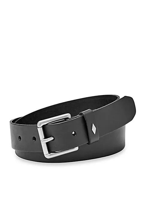 Photo 1 of Fossil Women's Diamond Keeper Belt, Black, SIZE LARGE. Silver. Width: 33mm. Made in USA. Our iconic diamond keeper belt is a classic. Pair it with your
favorite jeans or cinch it over a cardigan for a vintage-inspired look.

