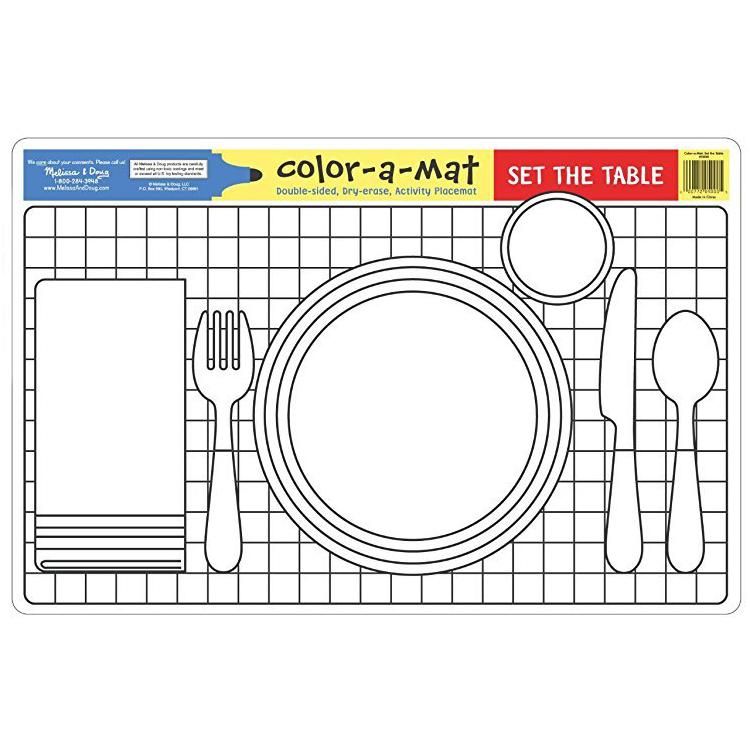 Photo 2 of Melissa & Doug - Set the Table Color-A-Mat- Learning Mat