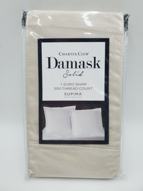 Photo 2 of 1 Euro Charter Club Damask Collection, 100% Supima Cotton 550 Thread Count Created for Macy's Fits Pillow Euro 26 x 26