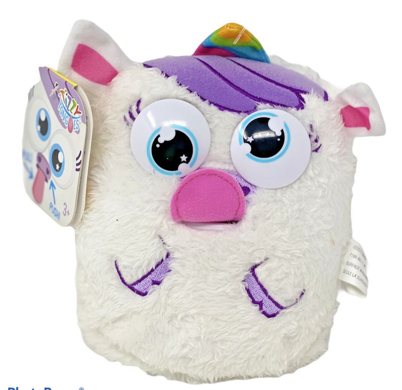 Photo 1 of Tizzy Tongues Unicorn Interactive Plush Toy White Figure- Pull my tongue