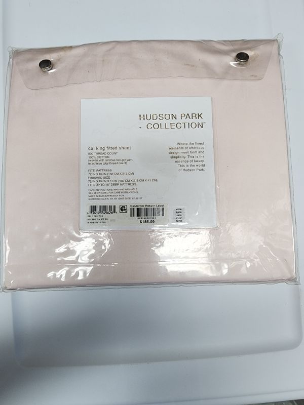 Photo 2 of Hudson Park Collection 600TC Pink Sateen Cotton Fitted Sheet - CALI KING. 600% Thread Count
72" x 84" x 16" - Fits up to 18" Deep Mattress - This is the essence of luxury. This is the world of Hudson Park  