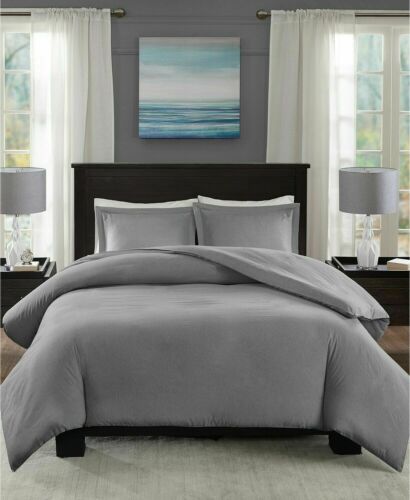 Photo 2 of Madison Park Clay 3-Pc. Duvet Cover Set - FULL / QUEEN - Grey Size: Full / Queen - 90" x 90"
* Set includes: duvet cover (90" x 90") and two standard shams (20" x 26") Yarn-dyed -  Fabric: polyester 85 GSM