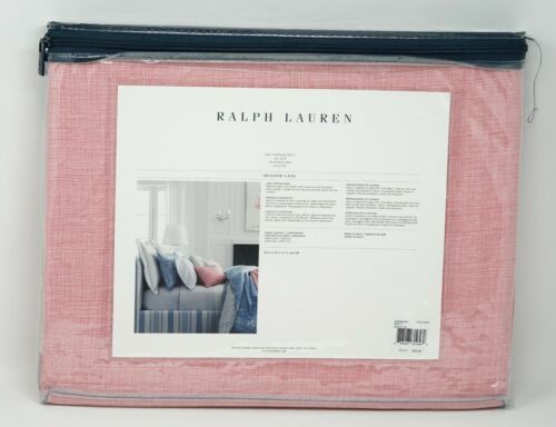 Photo 2 of Ralph Lauren Throw Blanket Britt Meadow Lane 100% Linen 54" x 72" Throw Blanket - Pale Coral. 100% linen