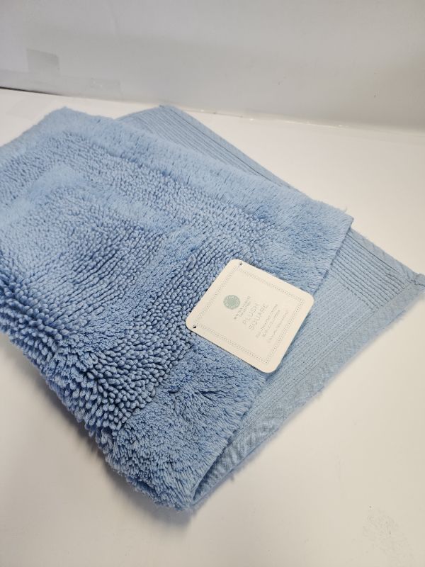 Photo 1 of Martha Stewart Collection Plush Squares Cotton 17" x 24" Bath Rug