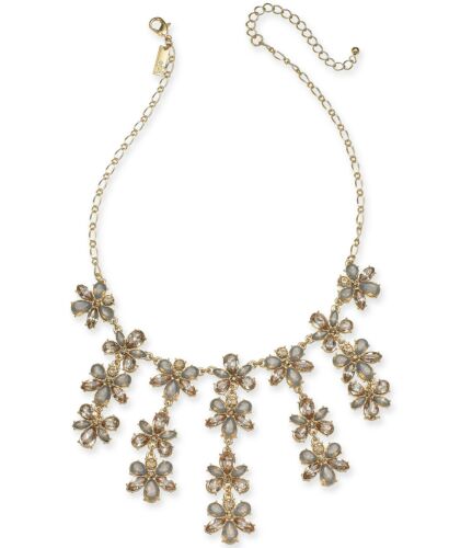 Photo 1 of I.N.C. By Macy's Gold-Tone Crystal Flower Statement Necklace 17" + 3" extender