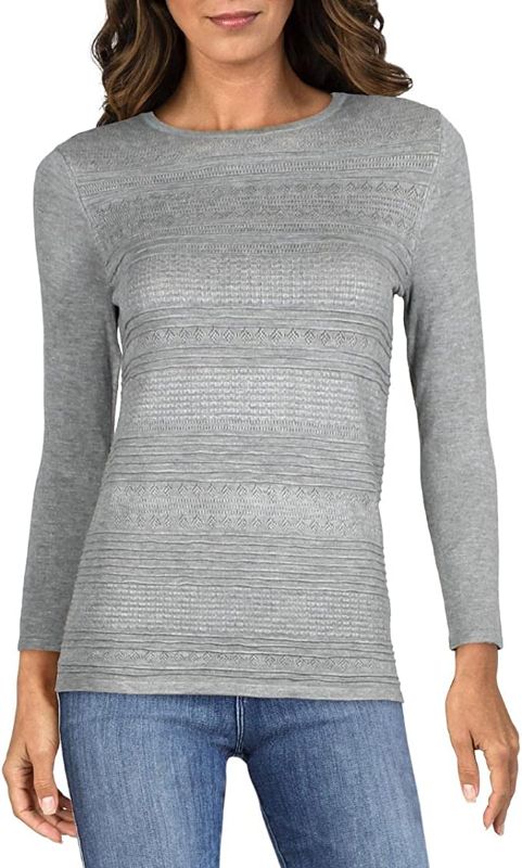 Photo 1 of Buffalo David Bitton Ladies' Sweater 3/4 Sleeve Top Pullover Gray Small