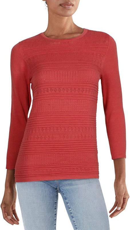 Photo 1 of Buffalo David Bitton Ladies' Sweater 3/4 Sleeve Top Pullover Coral Small