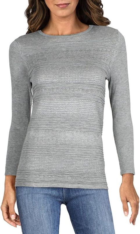 Photo 1 of Buffalo David Bitton Ladies' Sweater 3/4 Sleeve Top Pullover Gray Medium