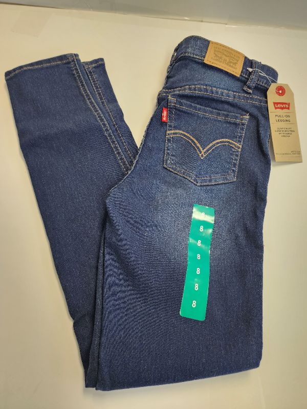 Photo 1 of GIRLS SIZE 8 LEVIS PULL ON LEGGINGS - SUPPER SKINNY -STRETCH