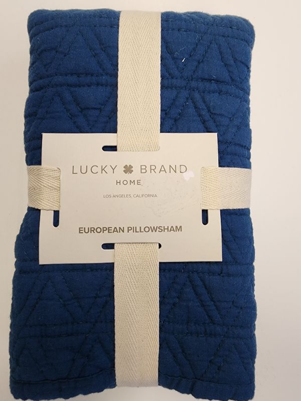 Photo 1 of Lucky Brand Vintage Wash Overdid Stone 100% Cotton Pillow Sham - EURO - 26X26